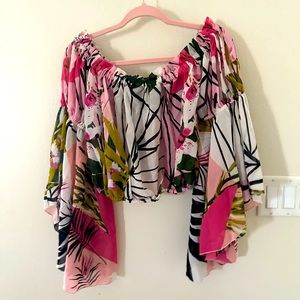 Gorgeous Multi-Color Crop Top.